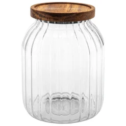 Frasco HARMONY com tampa madeira acácia 2l