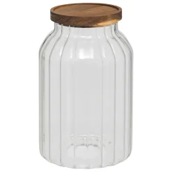 Frasco HARMONY com tampa madeira acácia 3l