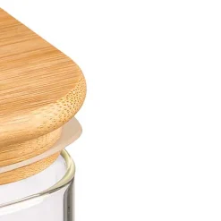 Frasco Para Café Com Tampa Em Bambu 1,2l