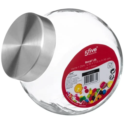 Frasco vidro com tampa 1,5l