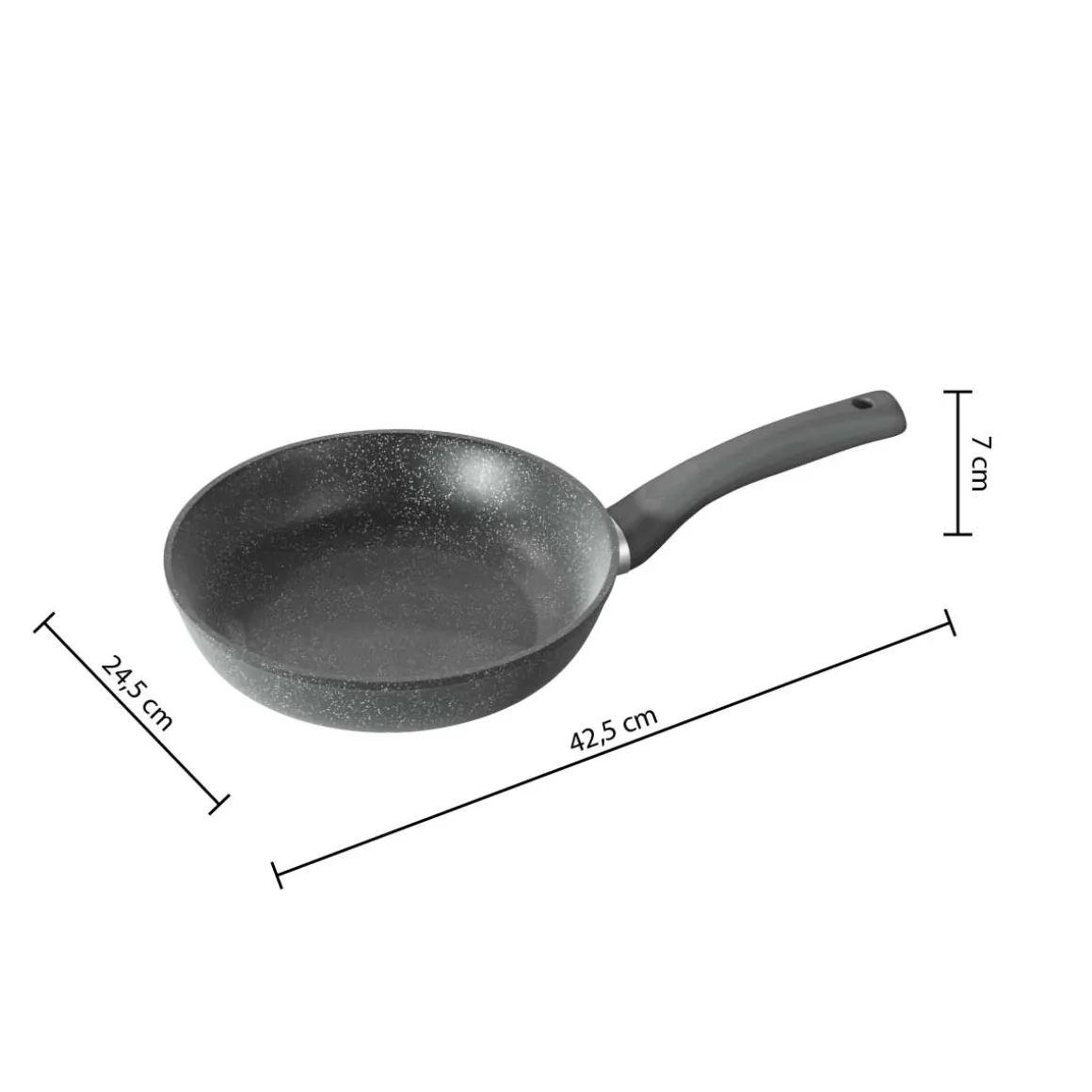 Frigideira de alumínio efeito pedra CARACTÈRE 24cm