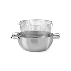 Fritadeira em inox com fundo térmico