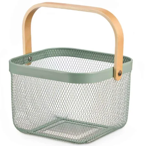 Fruteira verde em metal