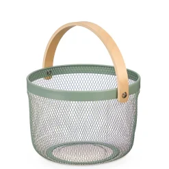 Fruteira verde em metal 25,5cm