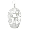 Gaiola branca em metal 39,5x24cm