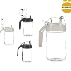 Galheteiro De Vidro Doseador Com Tampa 600ml
