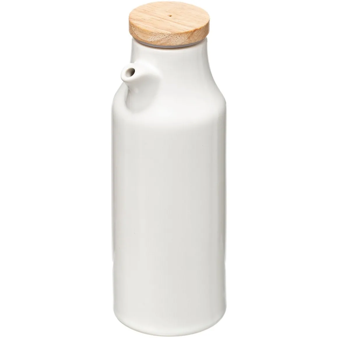 Galheteiro em cerâmica com tampa bambu