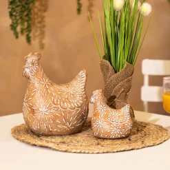 Galinha decorativa LINDO bege 20cm