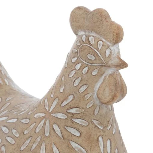 Galinha decorativo LINDO bege 10,5cm