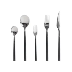 Garfo de mesa LUNE inox com cabo preto