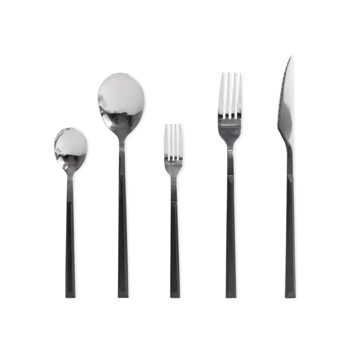 Garfo de mesa LUNE inox com cabo preto