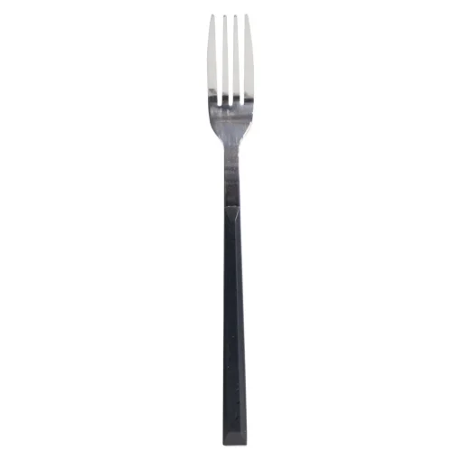Garfo de sobremesa inox com cabo preto