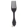 Garfo decorativo preto para parede em mdf 78,5cm