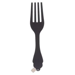 Garfo decorativo preto para parede em mdf 78,5cm