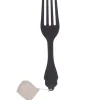 Garfo decorativo preto para parede em mdf 38cm