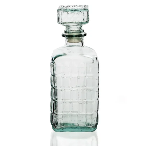 Garrafa de licor quadrada em vidro 1l