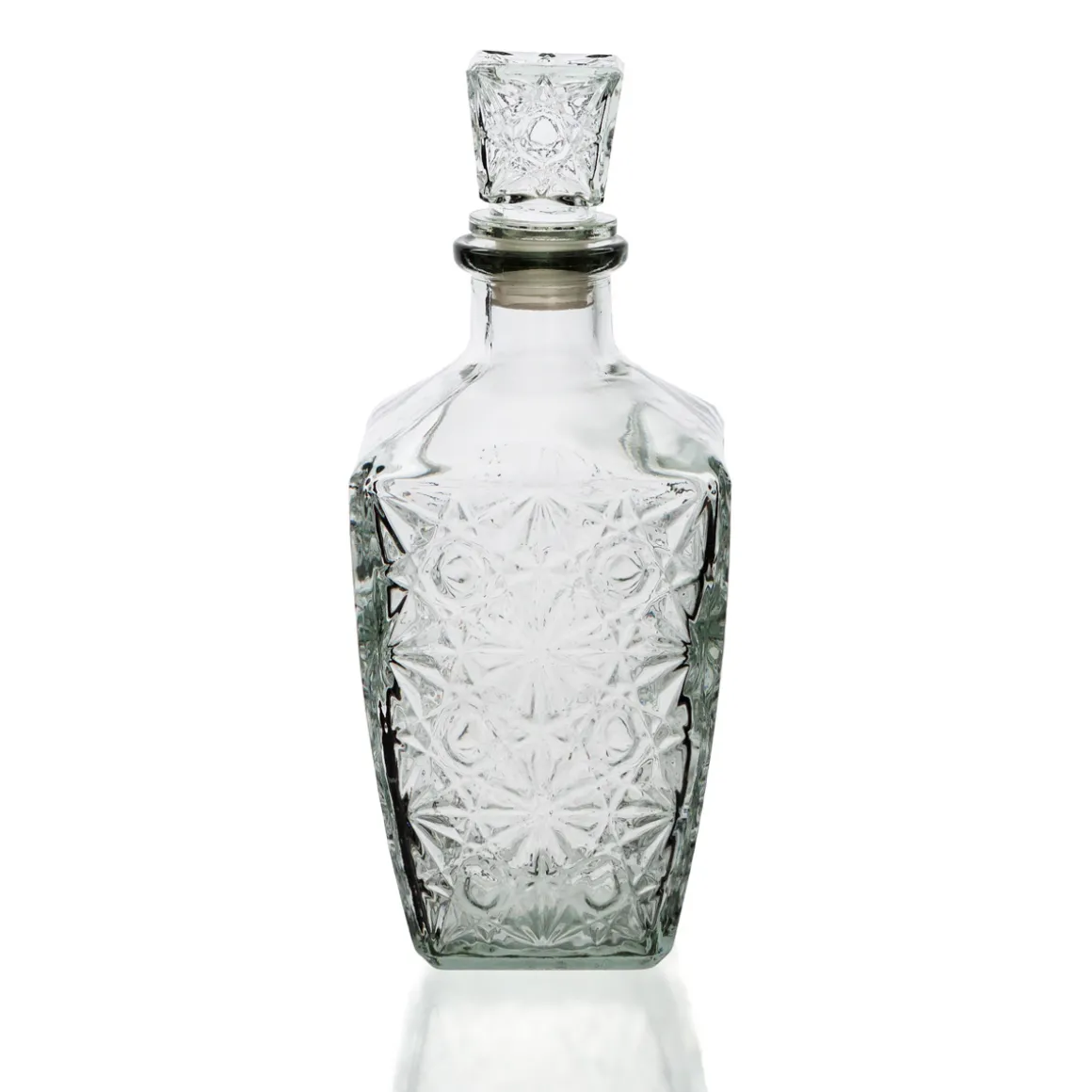 Garrafa de licor retangular em vidro 1l