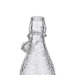 Garrafa de vidro riscas verticais 1l