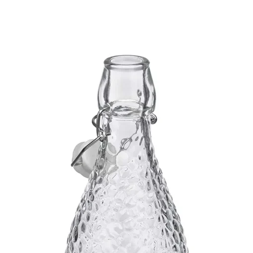 Garrafa de vidro riscas verticais 1l