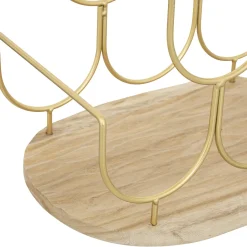 Garrafeira dourada em metal para 6 garrafas DOLCE RIVIERA