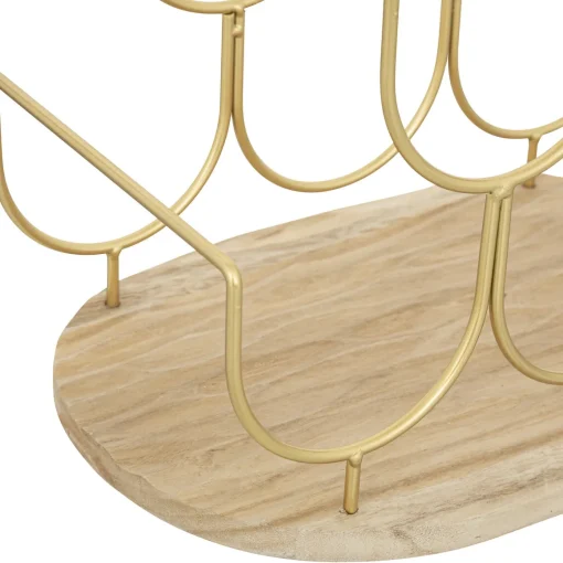 Garrafeira dourada em metal para 6 garrafas DOLCE RIVIERA