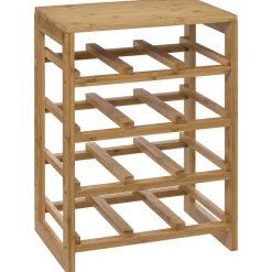 Garrafeira para 12 garrafas em bambu