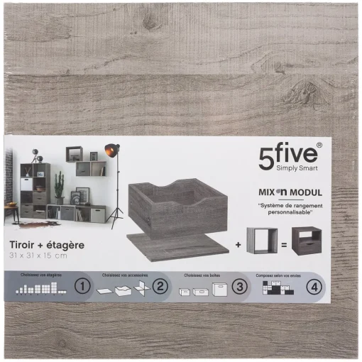 Gaveta e prateleira MIXMODUL cinza
