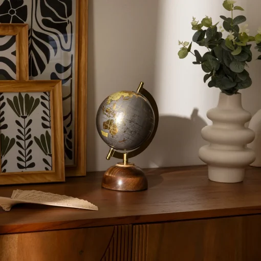Globo decorativo AFONSO em madeira mango 24cm