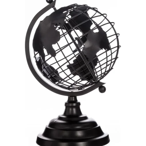 Globo decorativo preto em metal chic