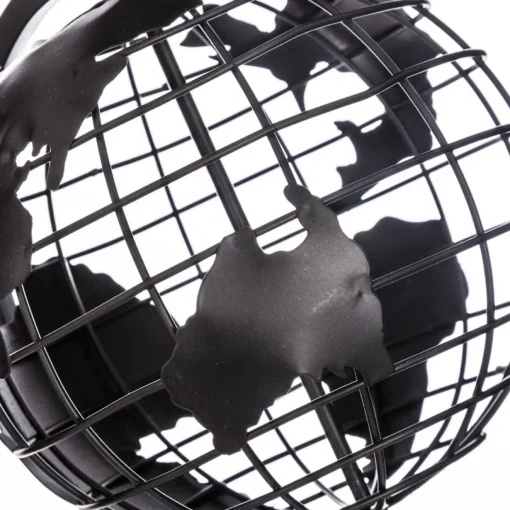 Globo decorativo preto em metal chic