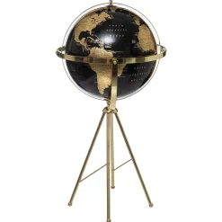 Globo em tripé preto e dourado