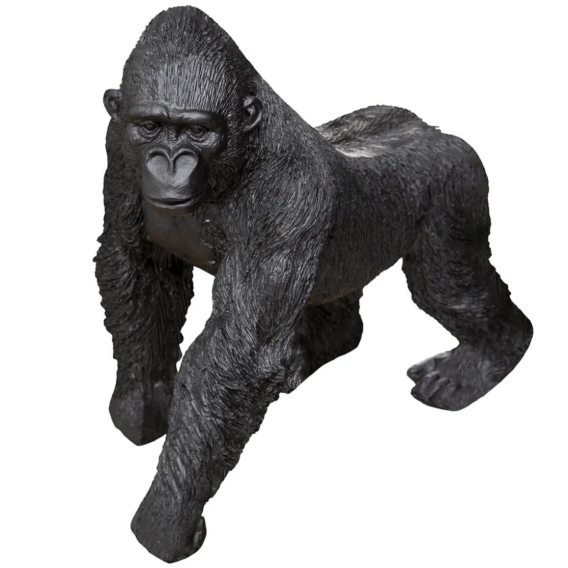 Gorila decorativo em poliresina preto