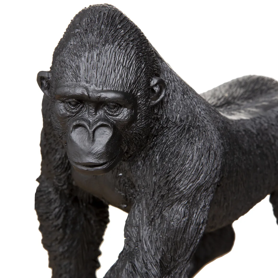 Gorila decorativo em poliresina preto