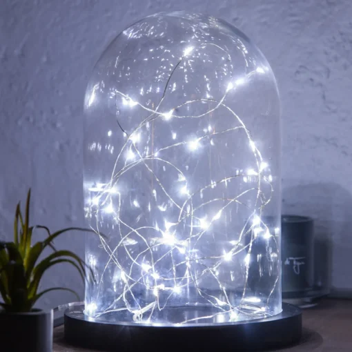 Grinalda com 40 microleds branco frio 395cm