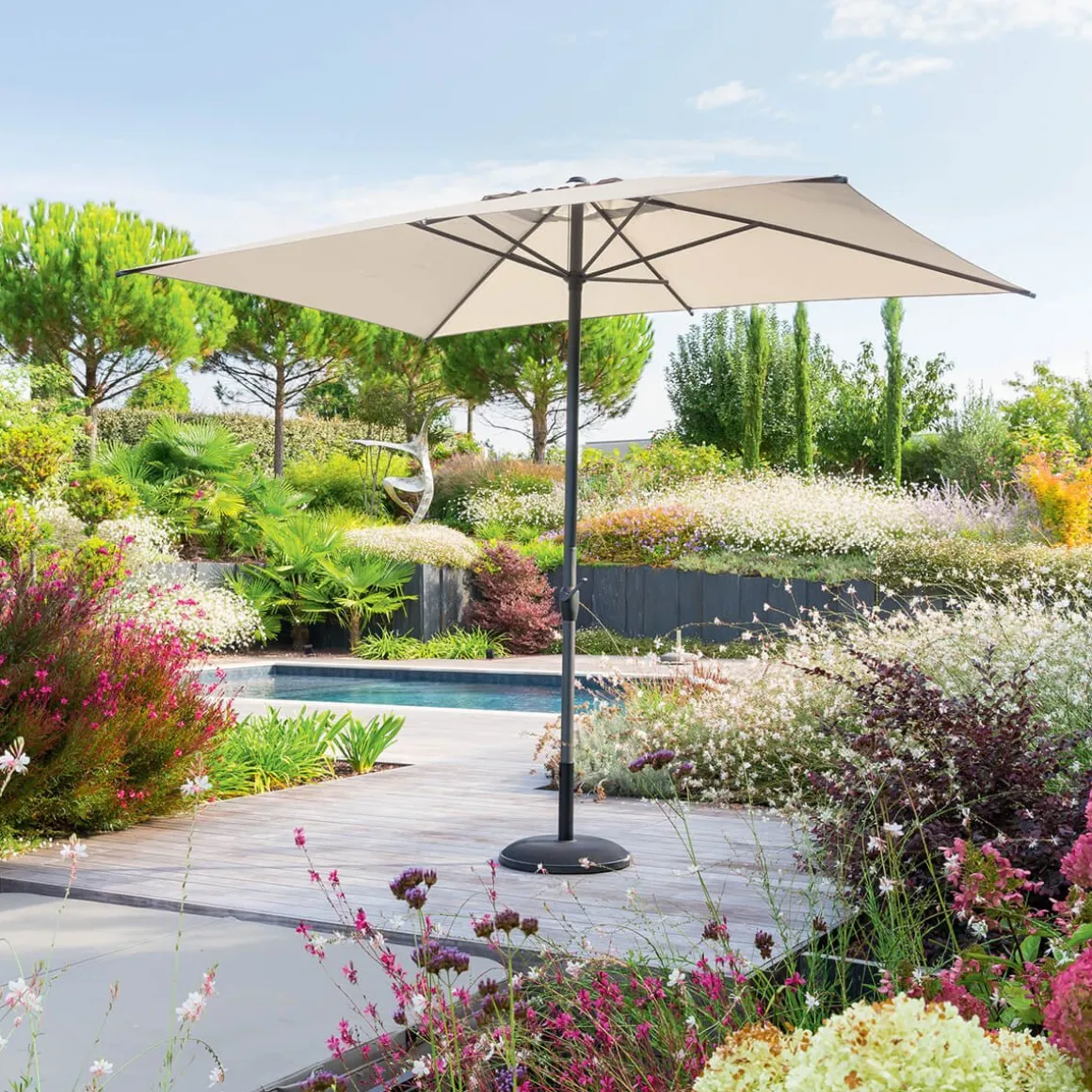 Guarda-sol LOOMPA bege ble 2x3m