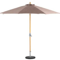 Guarda-sol redondo TINAEI taupe 2,60x3m