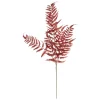 Haste de feto artificial vermelho james 90cm