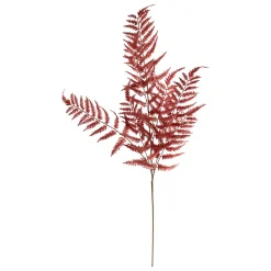 Haste de feto artificial vermelho james 90cm