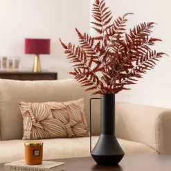Haste de feto artificial vermelho james 90cm