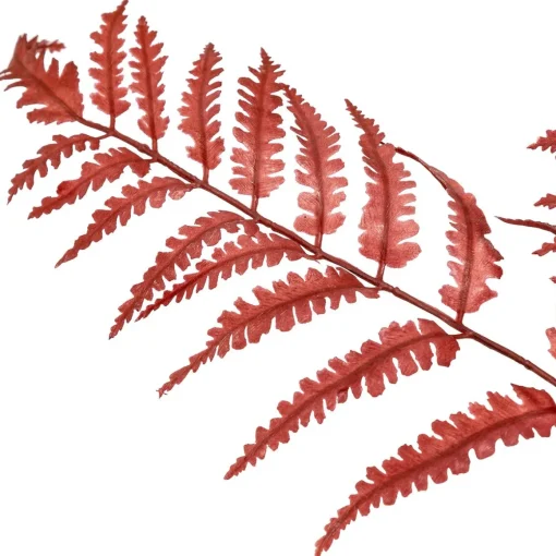 Haste de feto artificial vermelho james 90cm