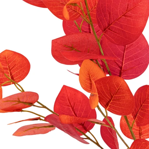 Haste eucalipto artificial vermelho 92cm