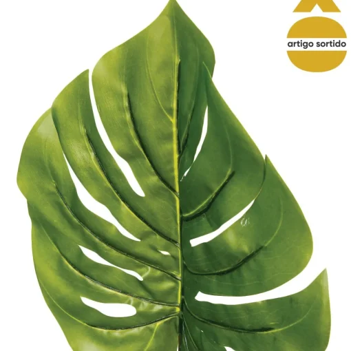 Haste verde folha monstera artificial 95cm