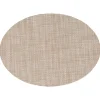 Individual de mesa bege oval