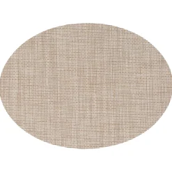 Individual de mesa bege oval