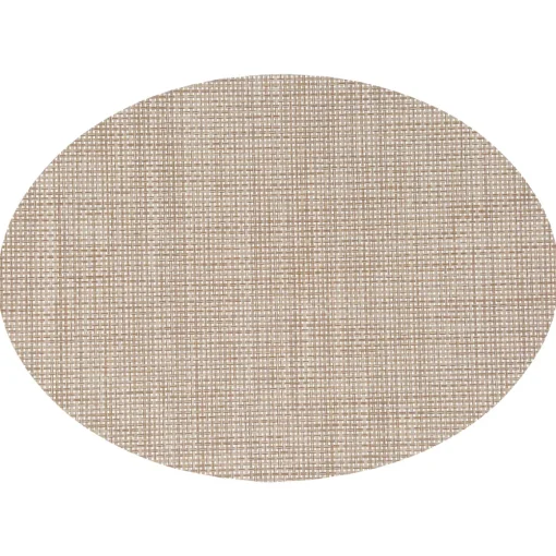 Individual de mesa bege oval