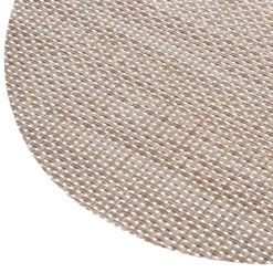 Individual de mesa bege oval