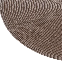 Individual de mesa redondo taupe TEXALINE 38cm