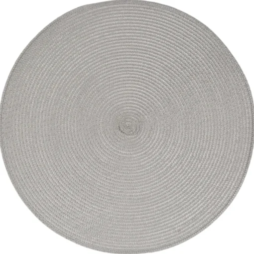 Individual de mesa redondo cinza claro TEXALINE 38cm