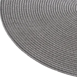 Individual de mesa redondo cinza claro TEXALINE 38cm