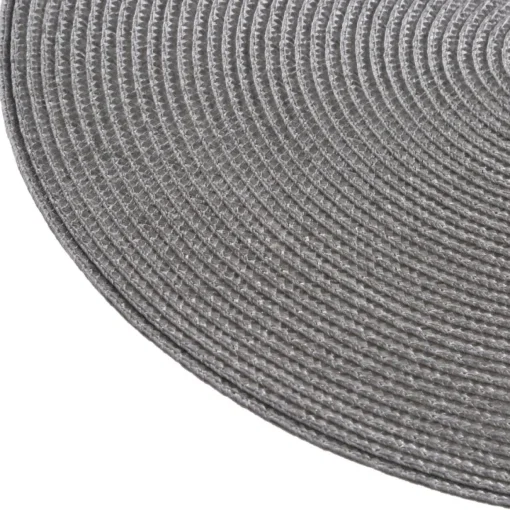 Individual de mesa redondo cinza claro TEXALINE 38cm
